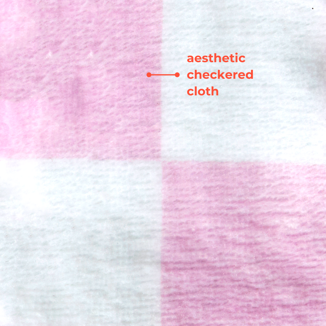 Makeup Remover Cloth - 3 Pack of Checkered Pink Cloths